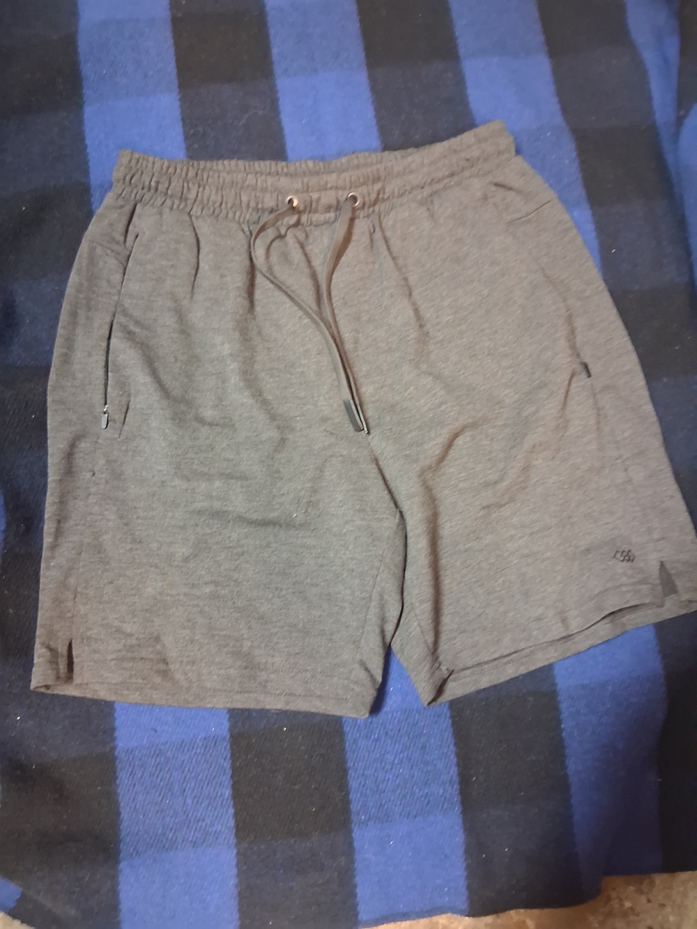 Men's Athletic Drawstring Shorts — Gray Performance Fit